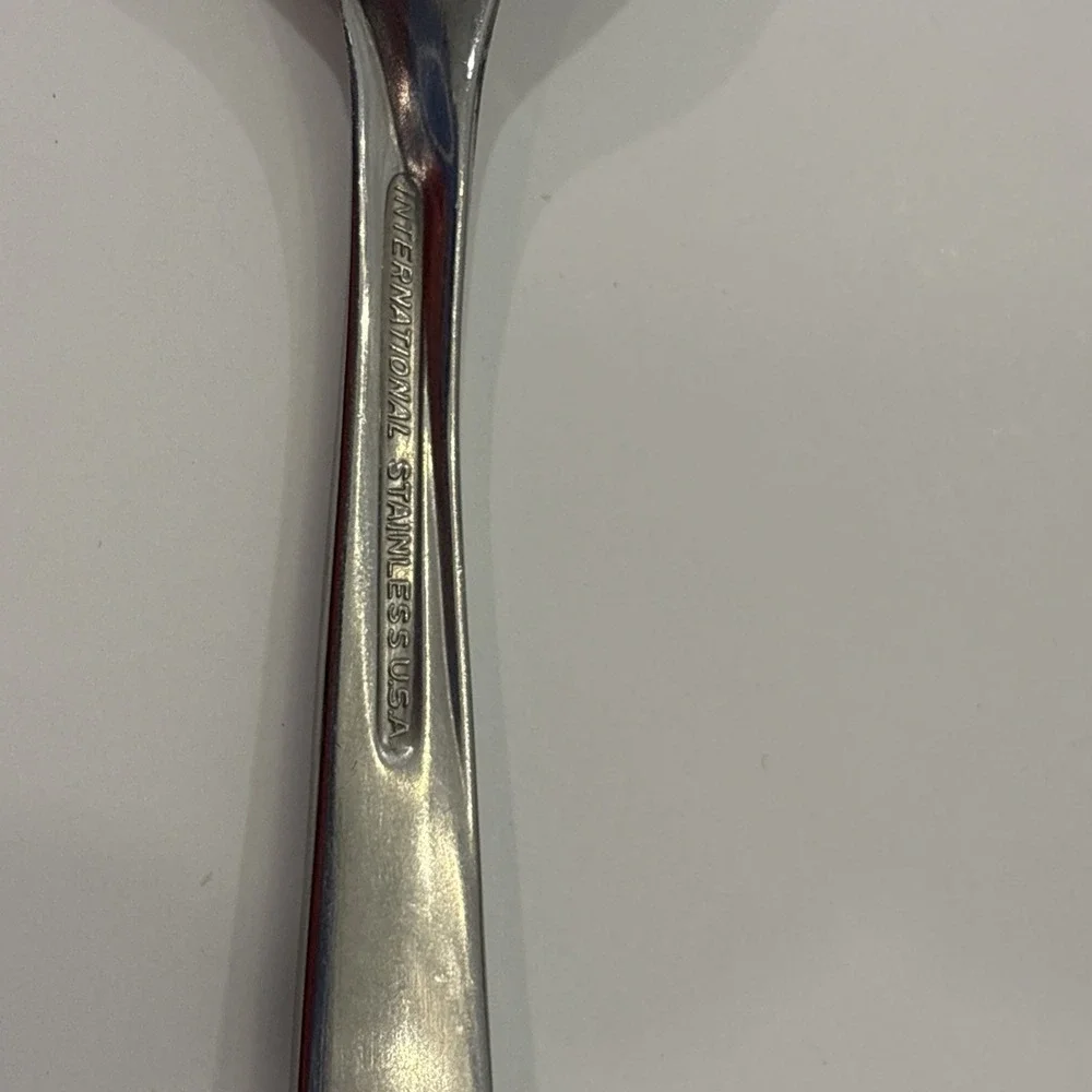 Lot of 2 International SCOPE Stainless Flatware Teaspoons